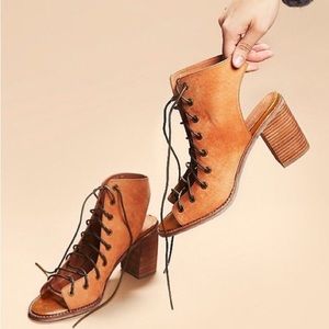 Jeffrey Campbell x Free People Cognac Sandal Boot